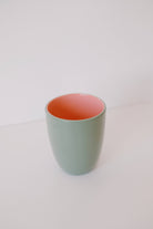 coffee cup - two tone - green & pink - collab zürich