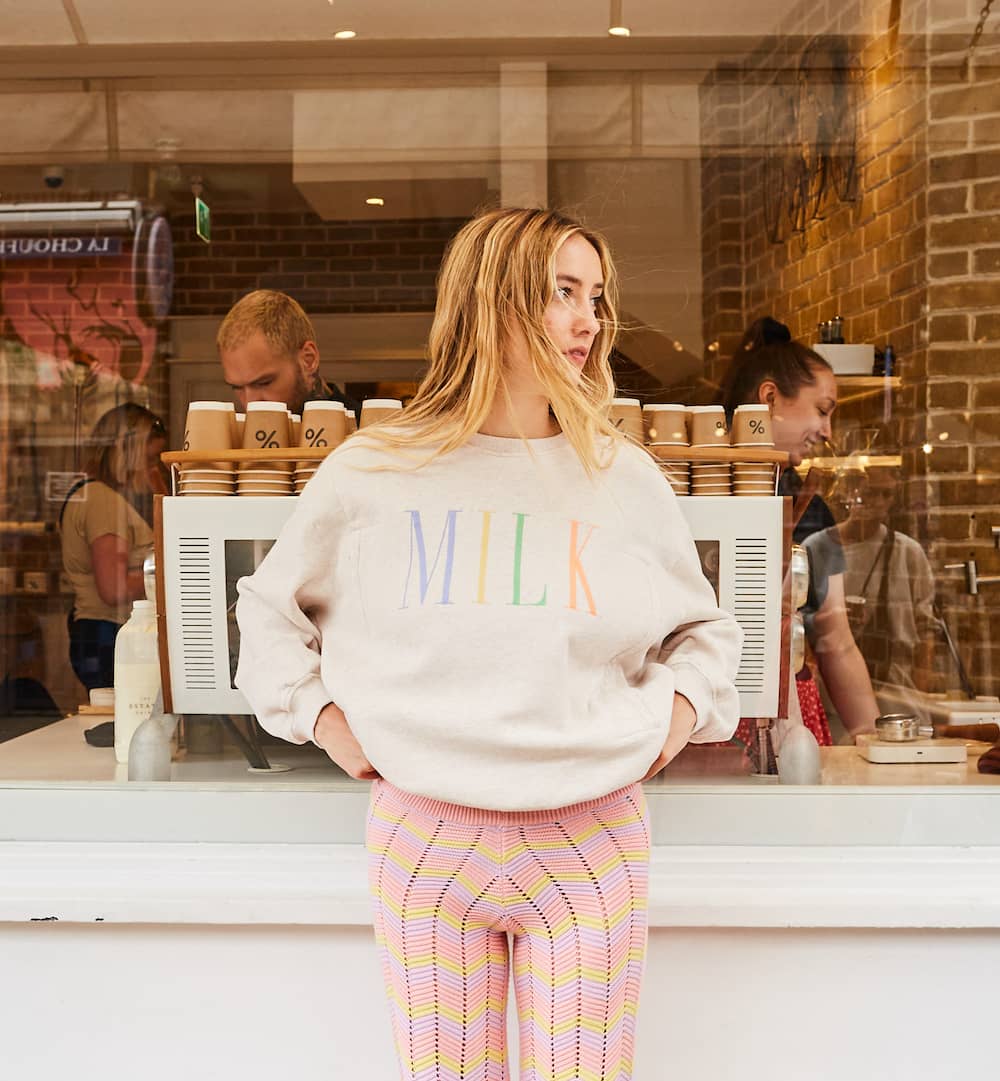 breastfeeding sweatshirt - milk - collab zürich
