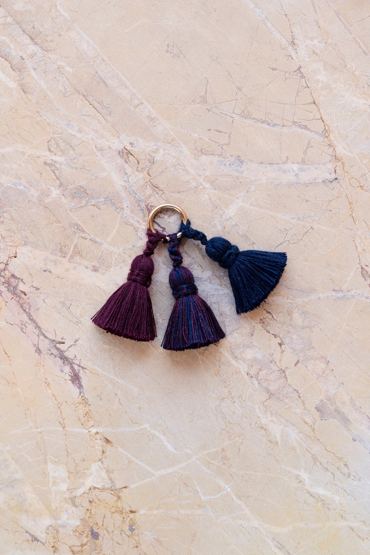 Tassel Trio - SHOUSHA - Bordeaux, marine, blood moon - collab zürich