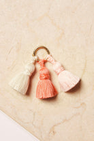 tassel trio - SHOUSHA - ecru, rose, salmon - collab zürich