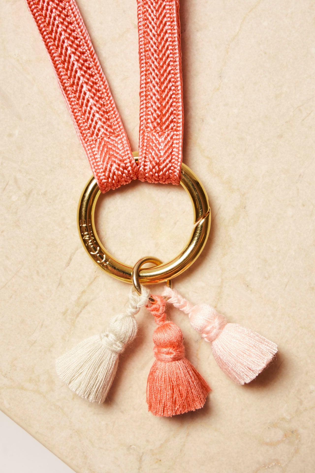 tassel trio - SHOUSHA - ecru, rose, salmon - collab zürich