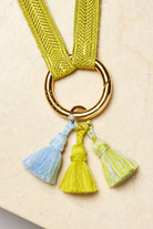 tassel trio - SHOUSHA - light blue, limegreen, yuzu - collab zürich