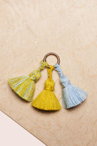 tassel trio - SHOUSHA - light blue, limegreen, yuzu - collab zürich