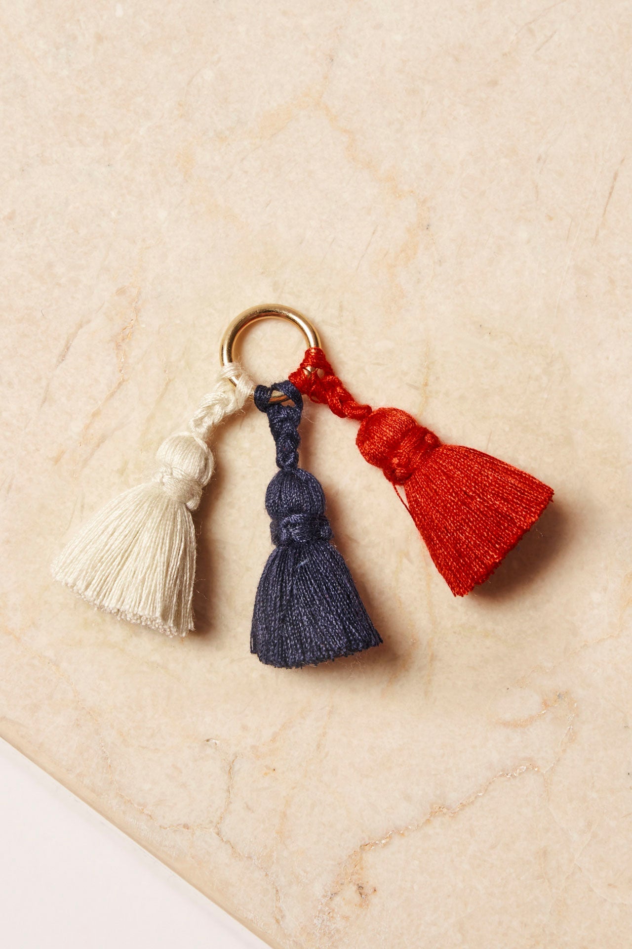 Tassel Trio - SHOUSHA - Red, Marine, Ecru - collab zürich
