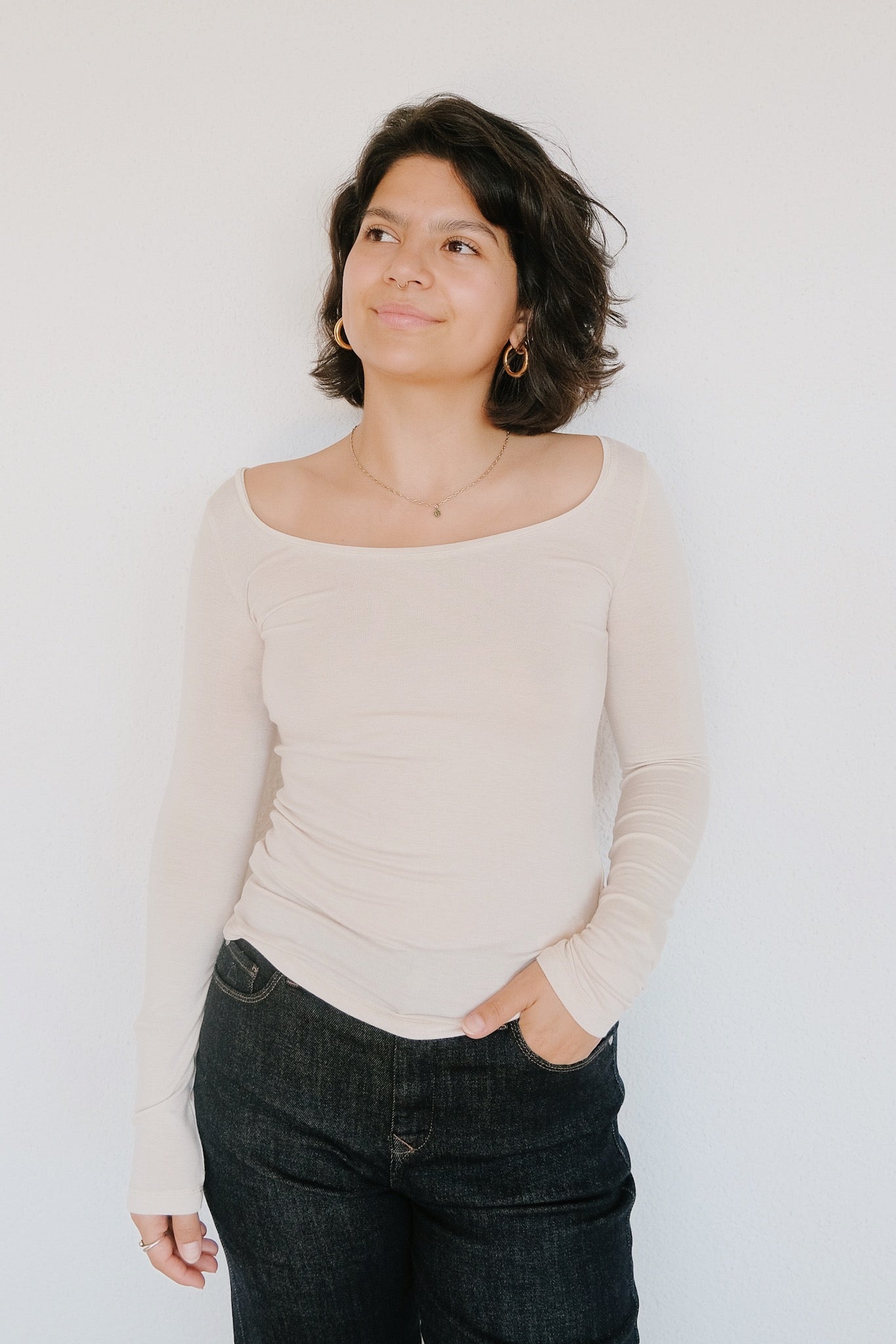 Viscose Longsleeve - Casilda - Ivory - collab zürich