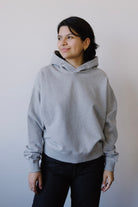 hoodie - retro sol valeria - grey - collab zürich