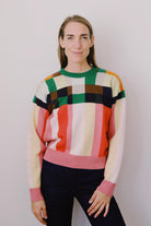 knitted sweater - phylis grid - collab zürich
