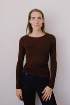 viscose longsleeve - brisa - brown - collab zürich