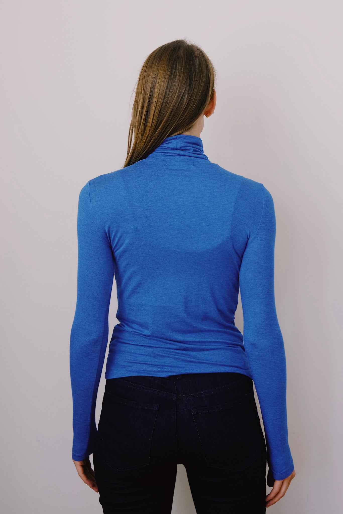 viscose turtle neck - noe - blue - collab zürich