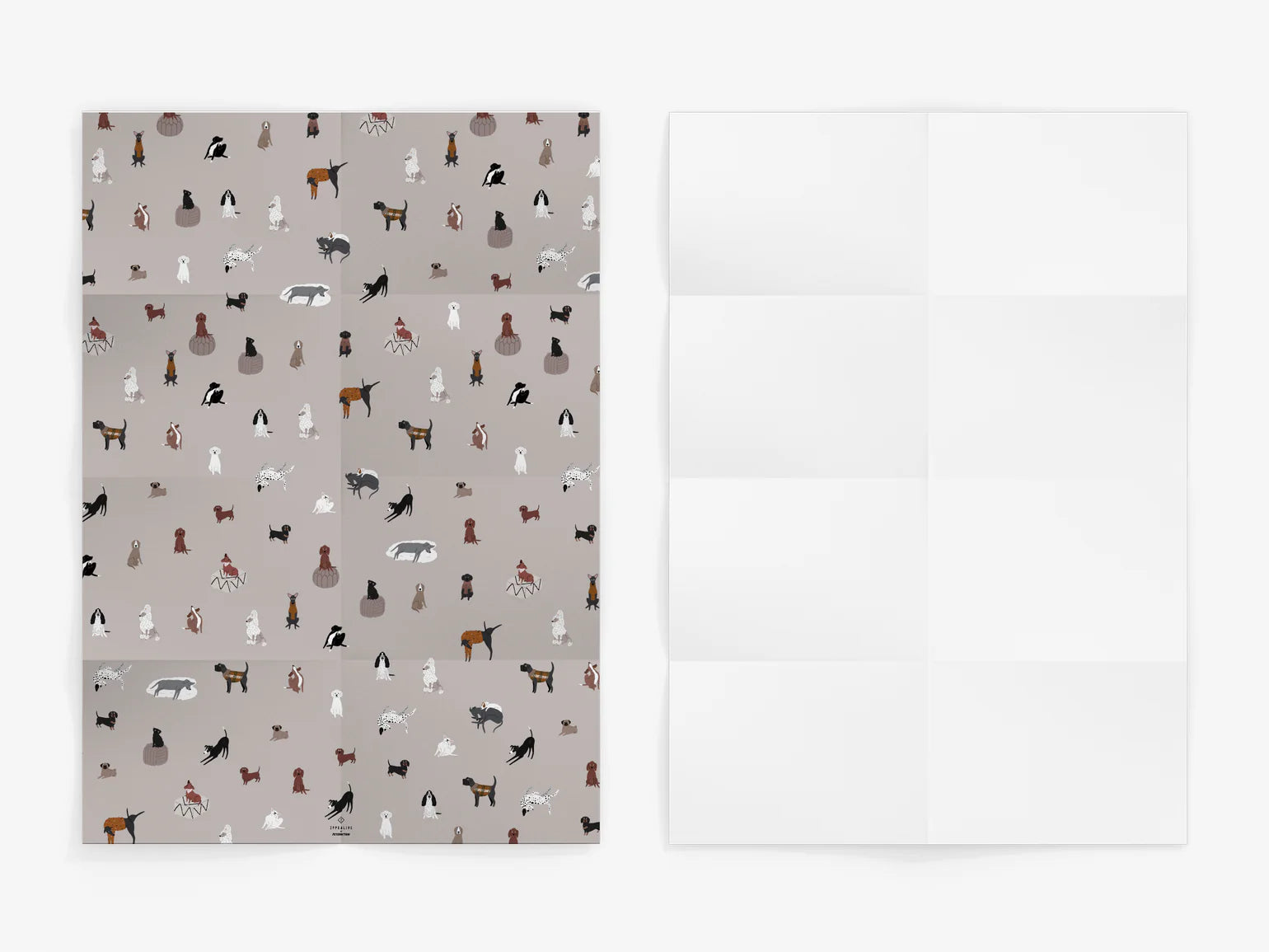 gift paper sheet - dogs - collab zürich