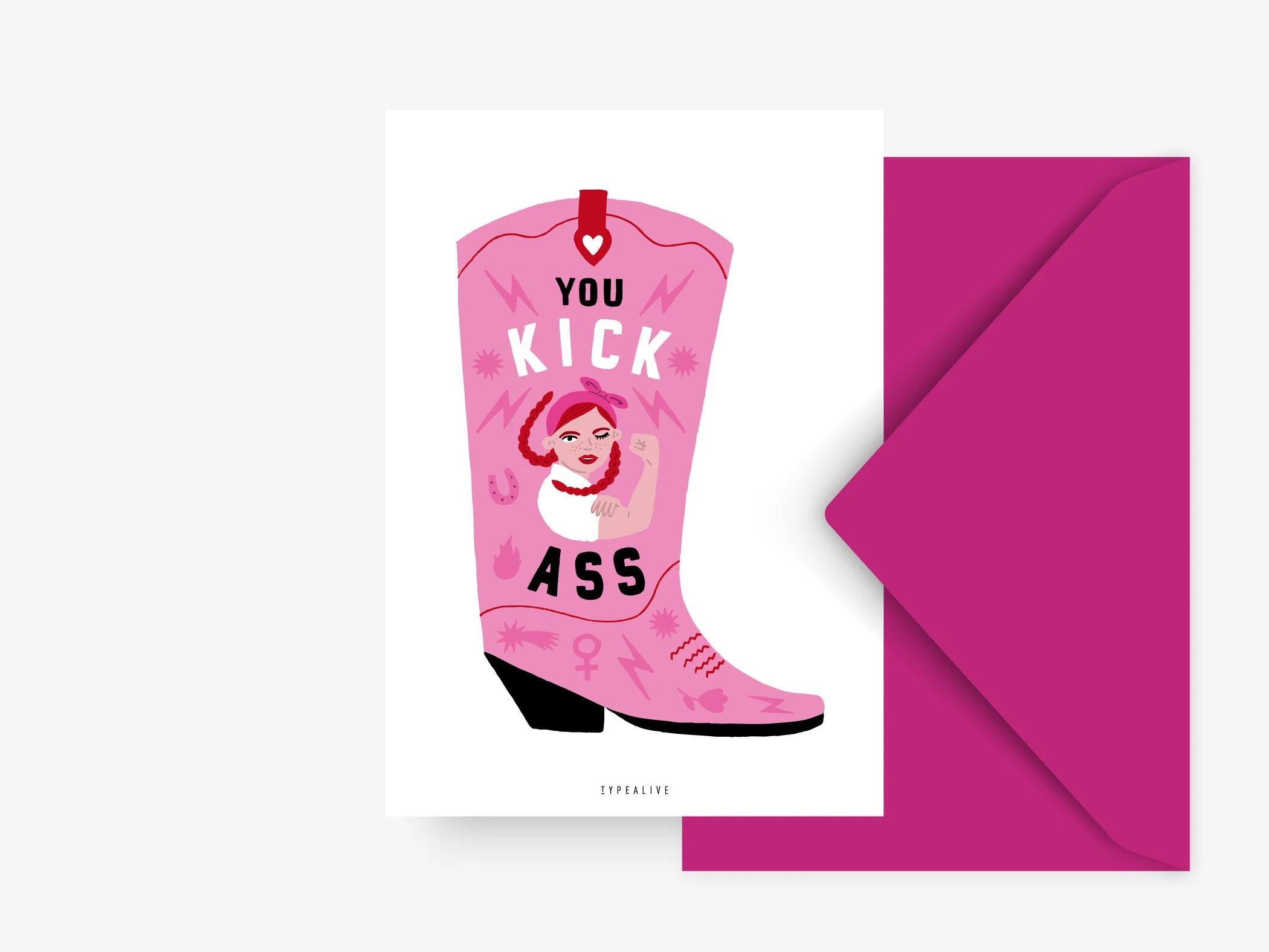 postcard - kick ass - collab zürich