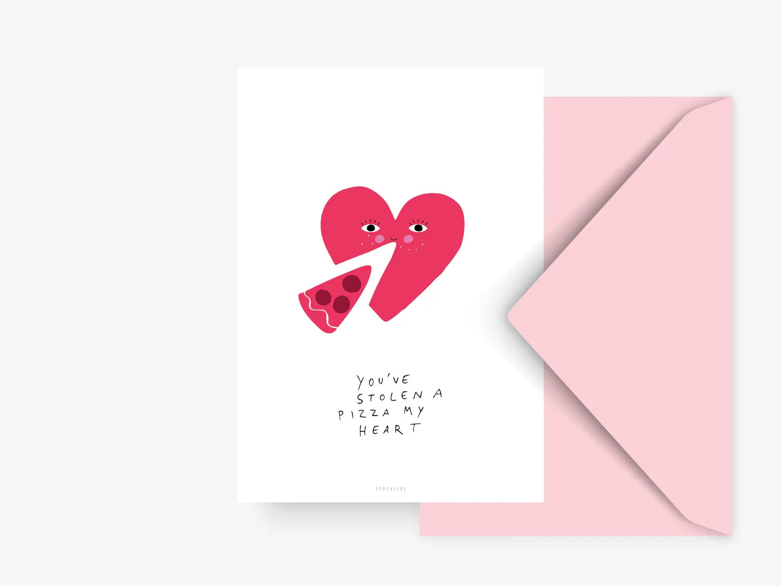 postcard - a pizza my heart - collab zürich