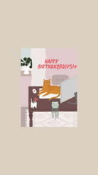 postcard - cats birthdxyz - collab zürich