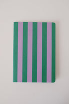 notebook - purple green stripes - collab zürich