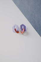 earrings - emma - lilac/orange - collab zürich