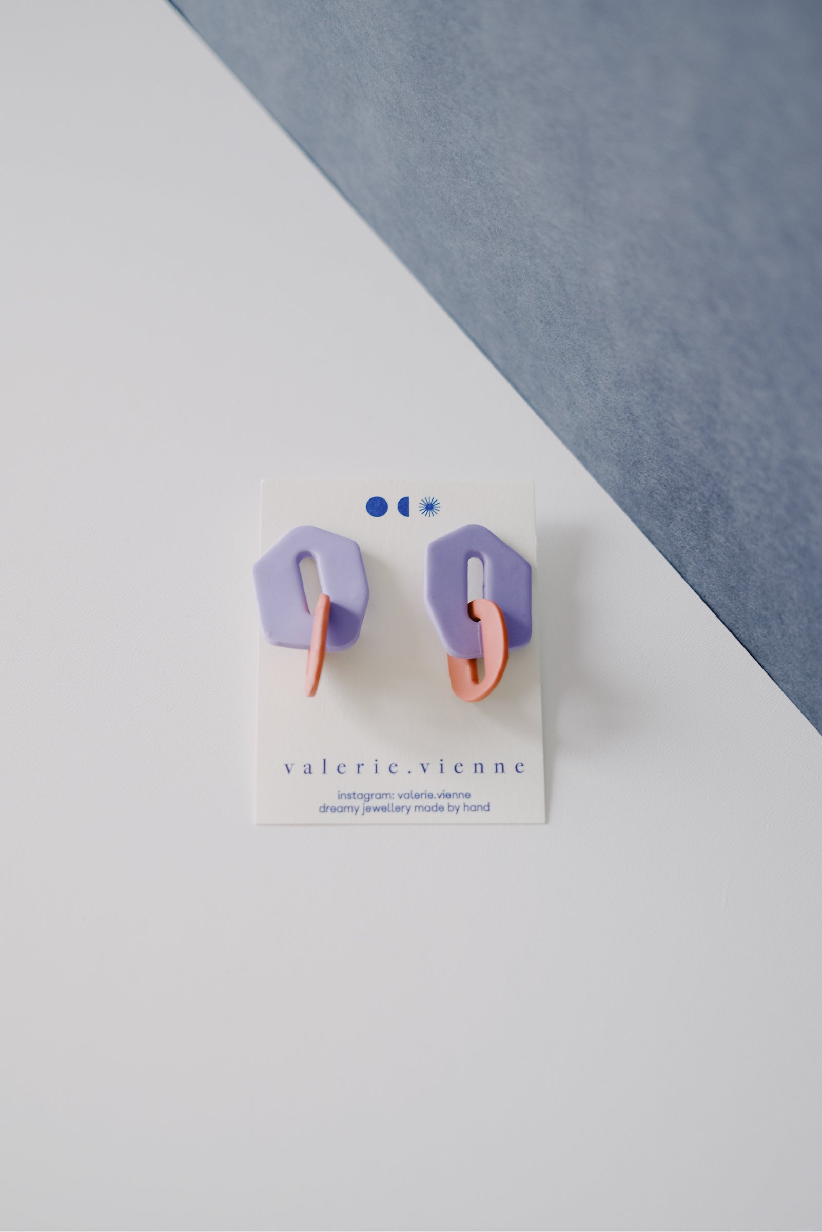 earrings - emma - lilac/orange - collab zürich