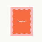 Greeting card with 'Congrats!' text 