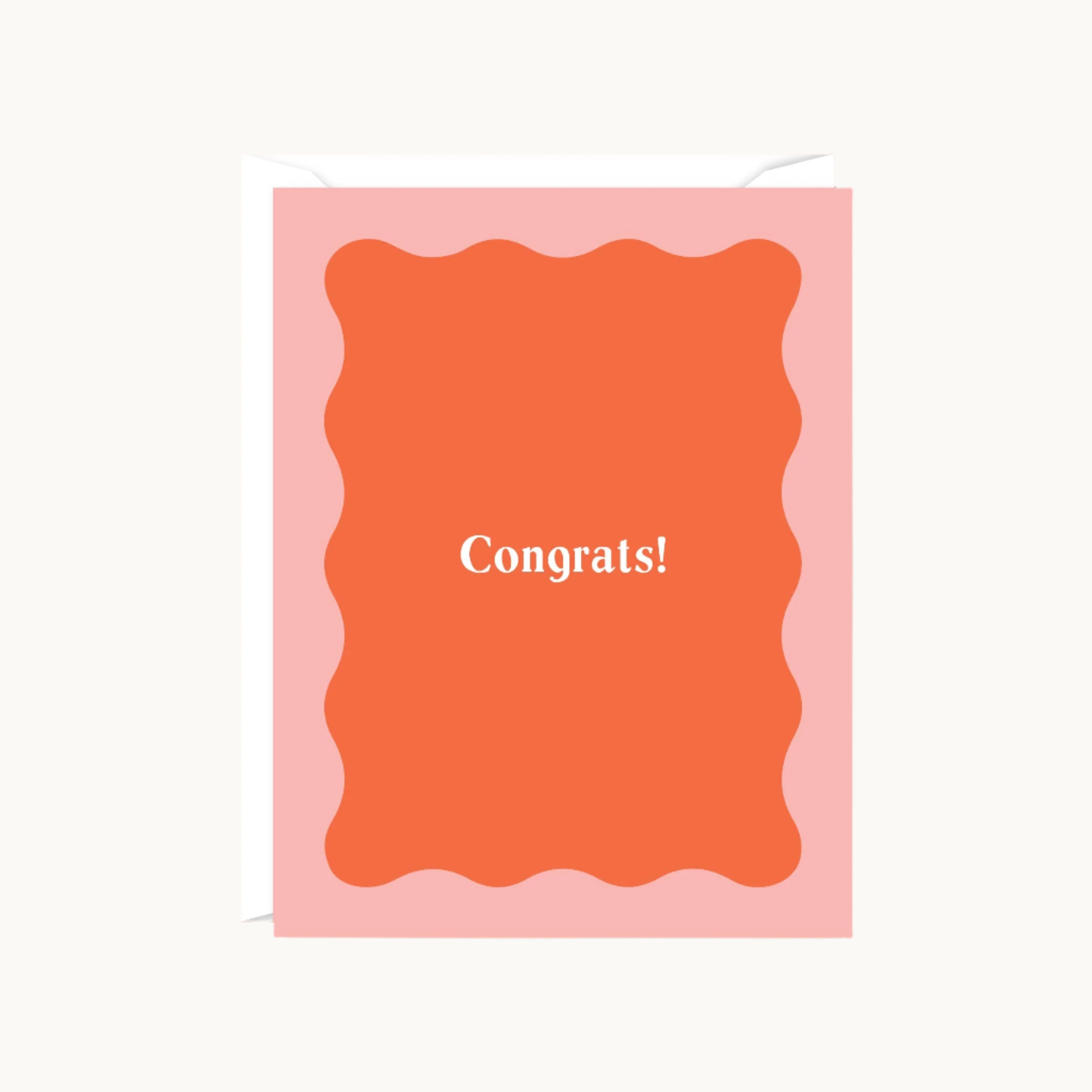 Greeting card with 'Congrats!' text 