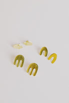 earring studs - brass - ivy - collab zürich