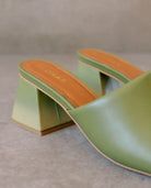 leather sandals - brushed - evergreen - collab zürich