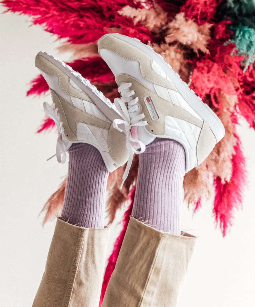 socks - ribbed lavender lilac - collab zürich