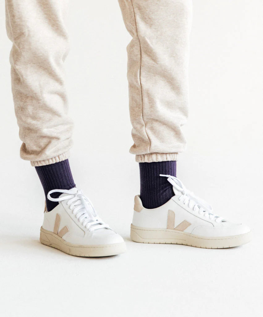 socks - ribbed deep purple - collab zürich