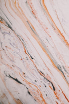 pillow - marble - orange / black - collab zürich