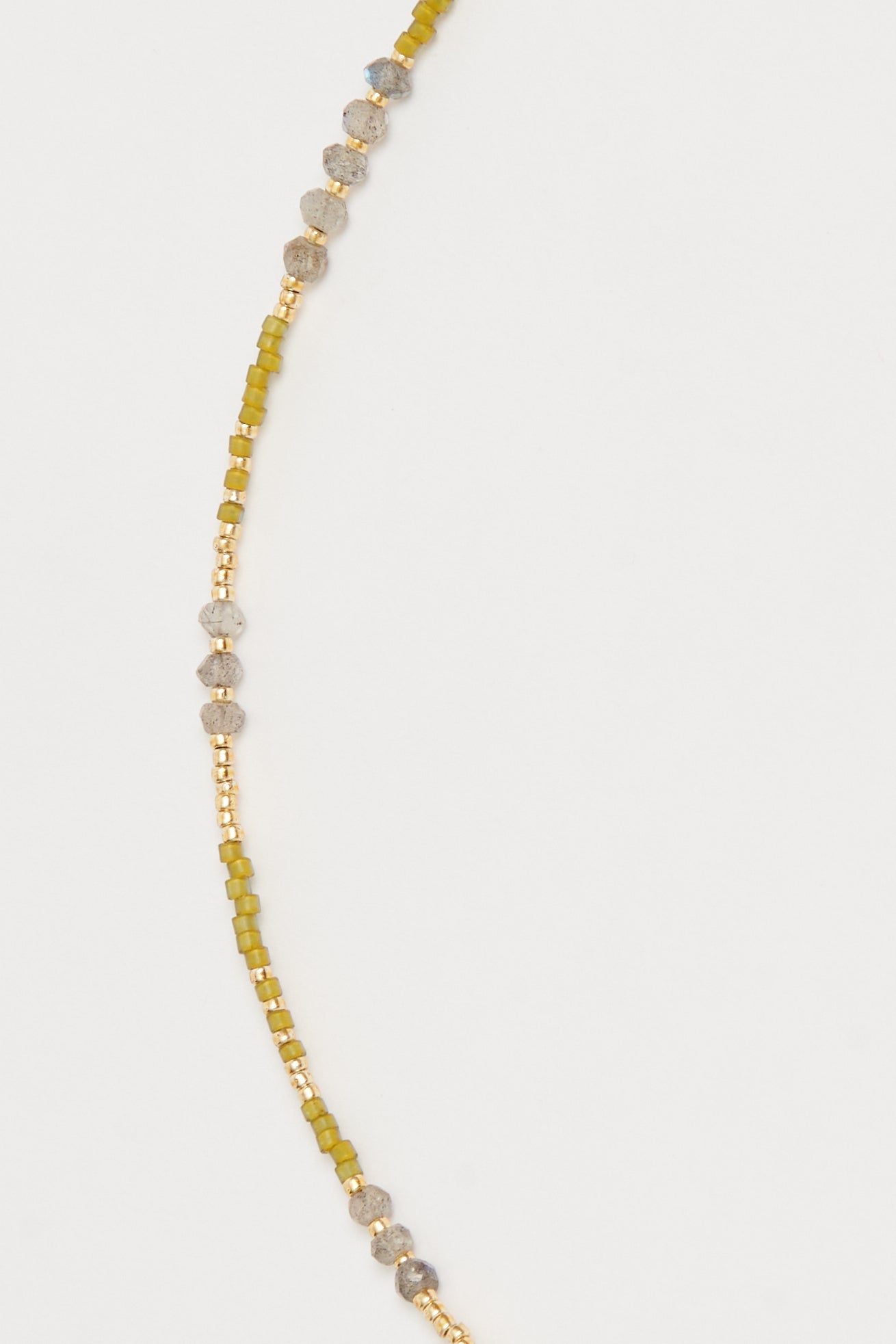 Necklace - DINA Labradorite - Lime Green - Sale - collab zürich
