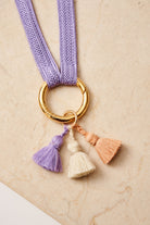 Tassel Trio - SHOUSHA - Purple, Off White, Peach - collab zürich