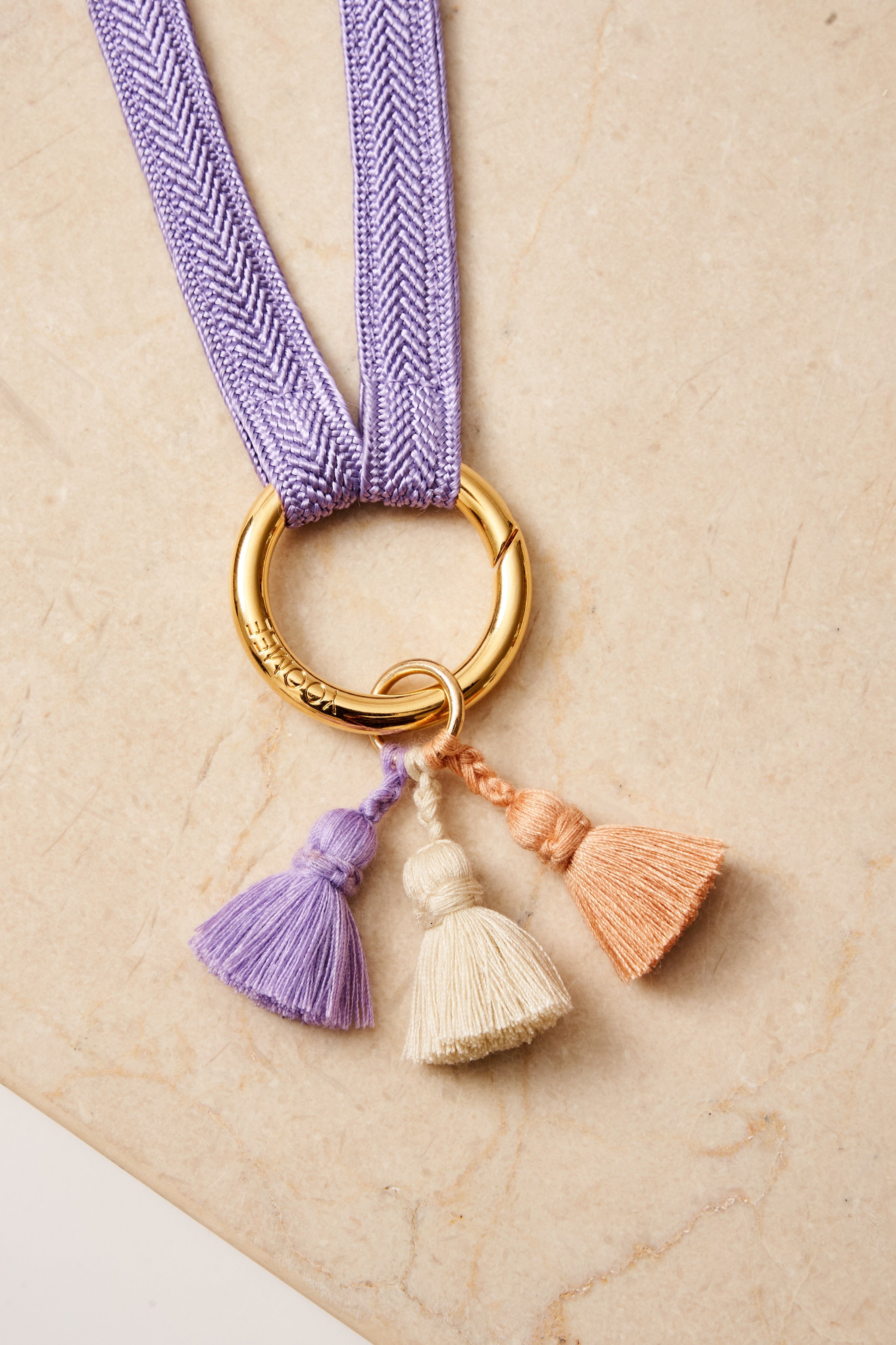 Tassel Trio - SHOUSHA - Purple, Off White, Peach - collab zürich