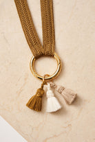 tassel trio - SHOUSHA - olive, ecru, beige - collab zürich
