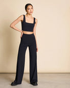 Pants - Marlene - Black Neoprene - collab zürich