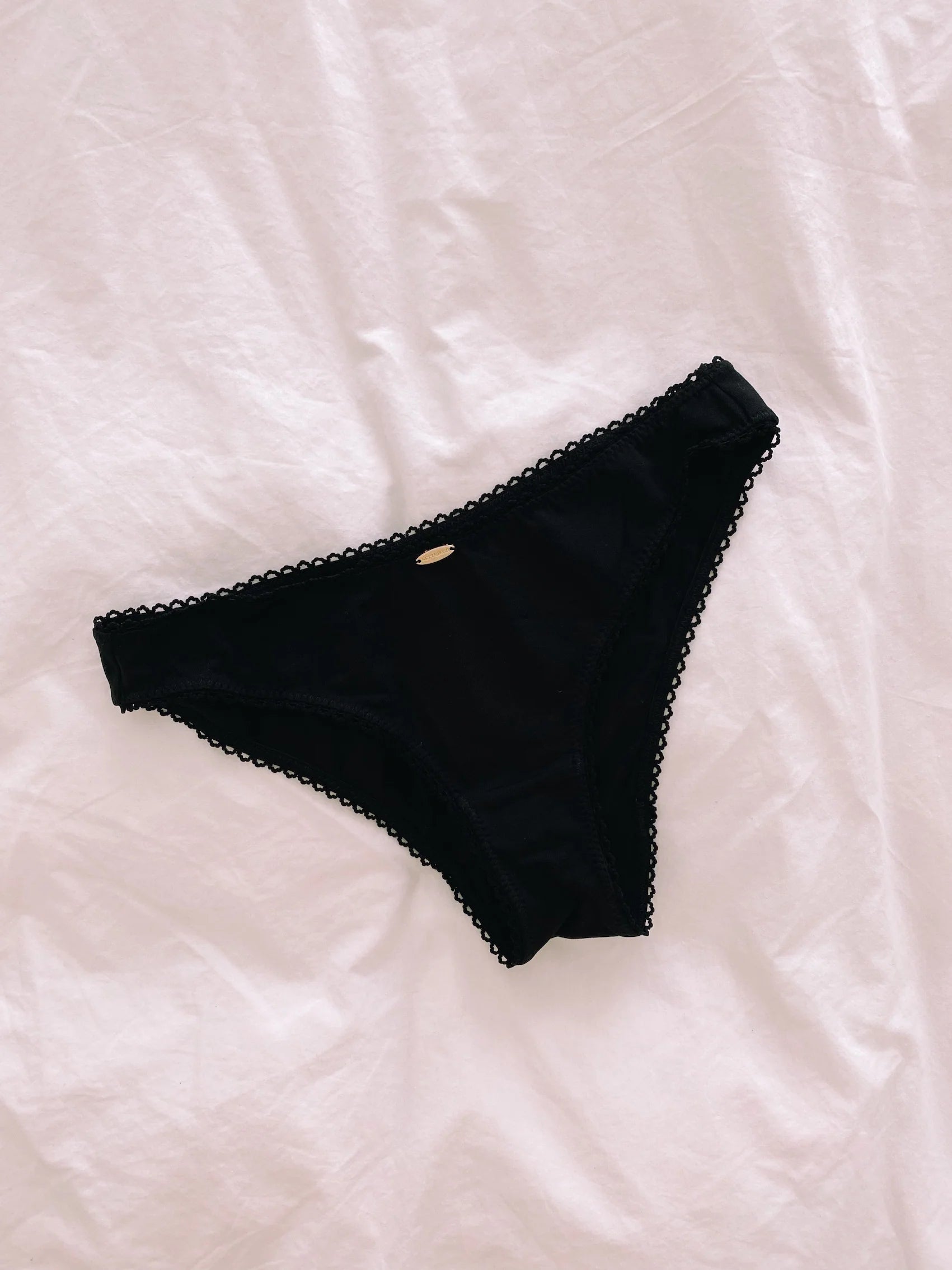 bamboo underwear - bikini knickers - black - collab zürich