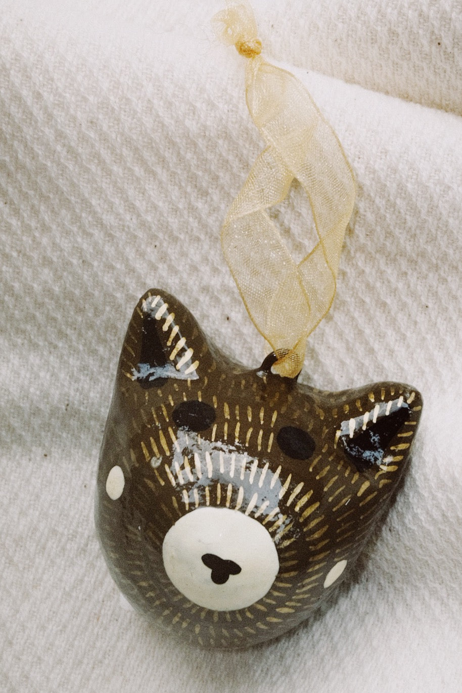 unbreakable christmas ornament - bear head - collab zürich