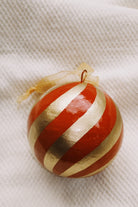 unbreakable christmas ornament - gold swirl ball - collab zürich