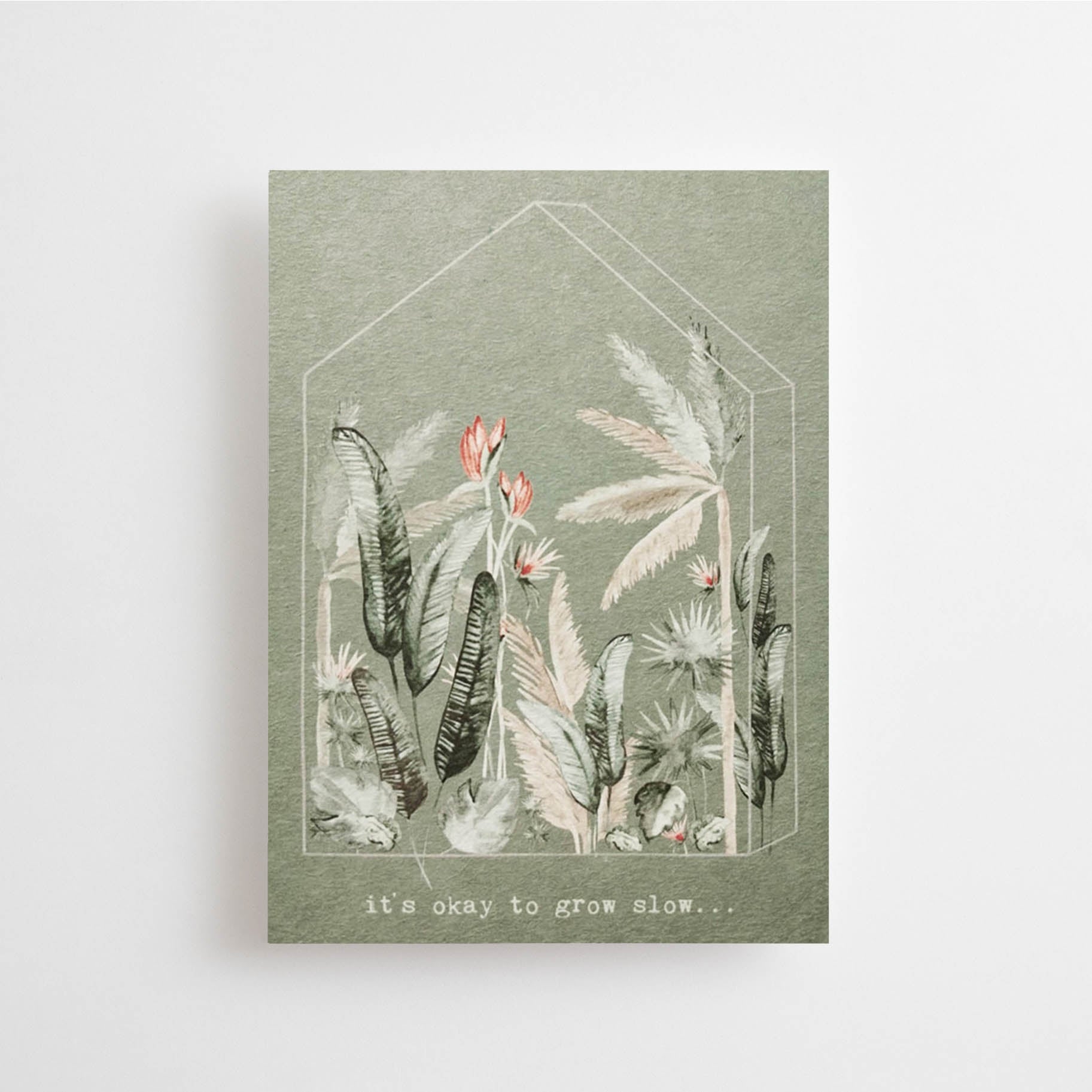 postcard - it's okay to grow slow - collab zürich