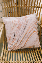 pillow - marble - orange / black - collab zürich
