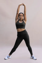 long leggings - float seamless - black - collab zürich