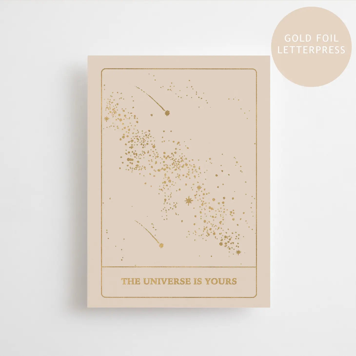 postcard - the universe is yours - gold edition - collab zürich