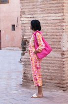 Bag - LATIFA linen - pink - collab zürich