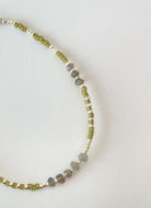 Necklace - DINA Labradorite - Lime Green - Sale - collab zürich