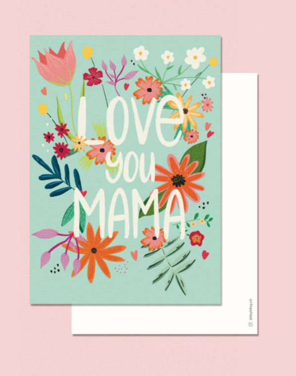 postcard - love you mama - collab zürich