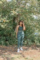 long leggings compressive - moss - collab zürich