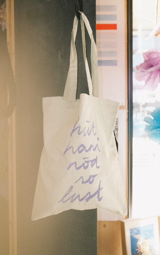 Tote Bag - hüt hani nöd so lust - Schnüerlischrift - collab zürich