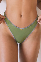bamboo underwear - thong - green - collab zürich