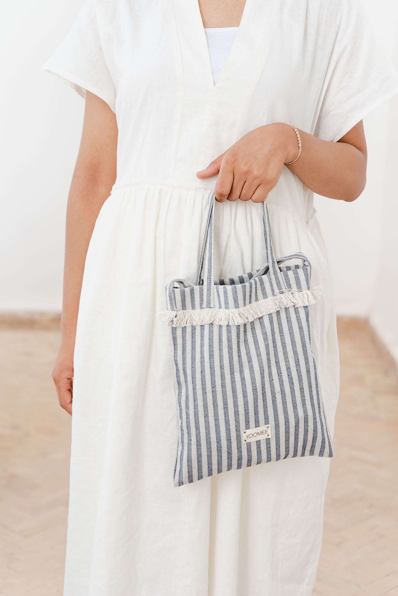 Mini Bag- NORA fringe - Blue - collab zürich