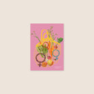 postcard - ausgewogene ernährung - pink - collab zürich