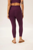 long leggings compressive - plum - collab zürich