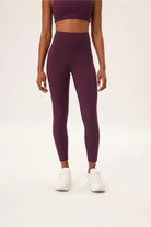 long leggings pocket - plum - collab zürich