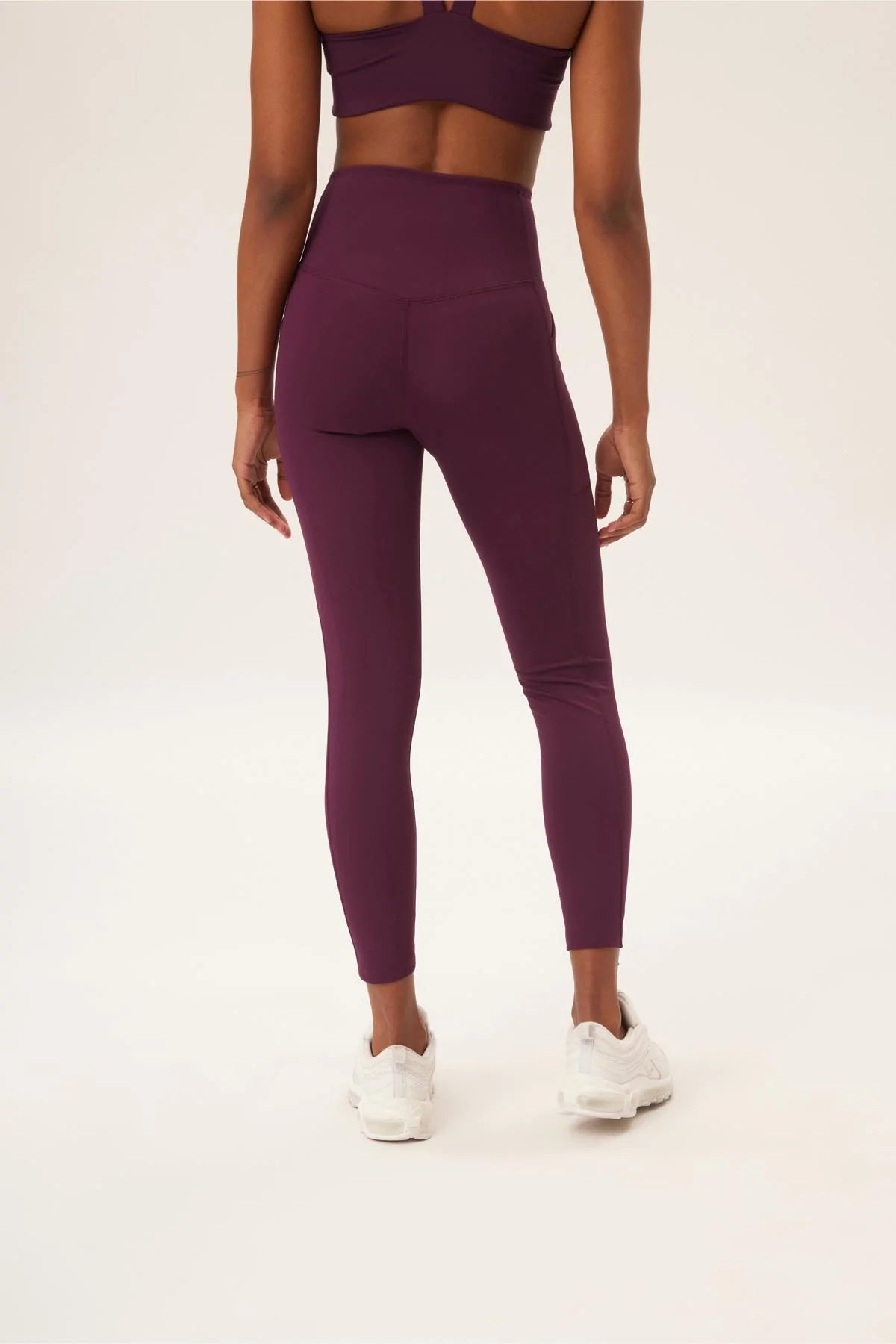 long leggings pocket - plum - collab zürich